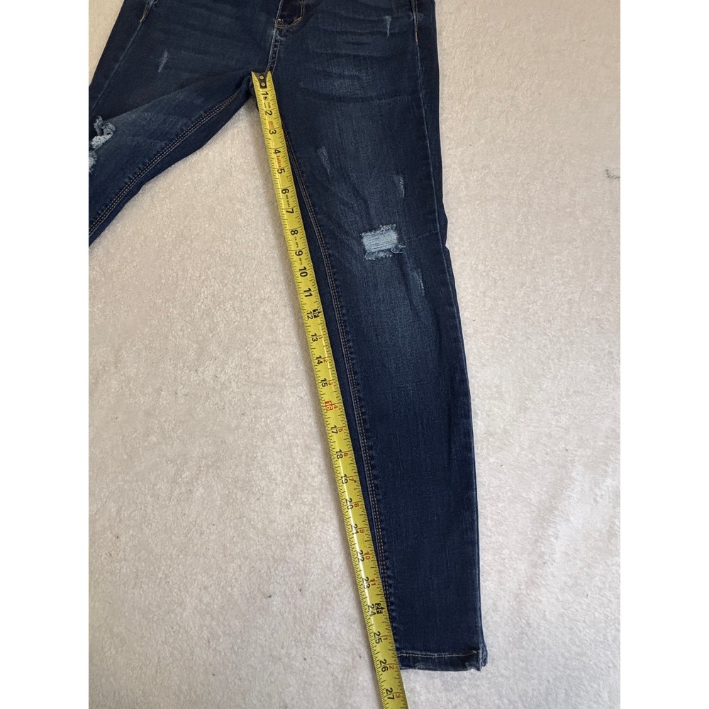 Wax Jean Butt I Love You Skinny Jeans Dark Wash Distressed Size 9/29 High Rise - Picture 6 of 6